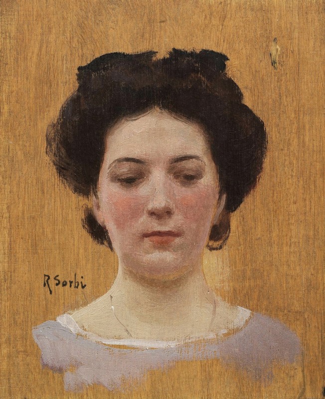 "Pictură. Portret" by Raffaello Sorbi