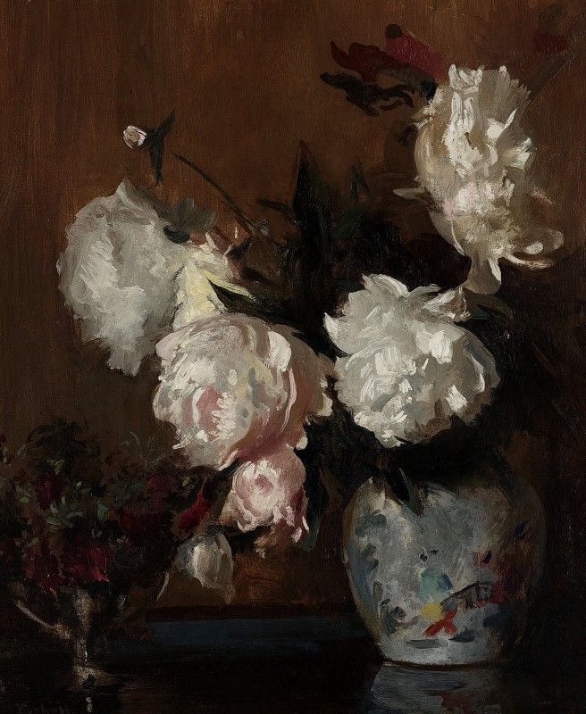 "Pictură. Flori" by Edmund C. Tarbell