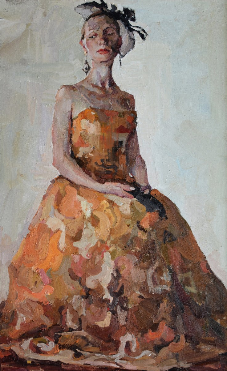 "Figură tematică" by Cătălin Graur, 2016, 800x500mm, oil on canvas