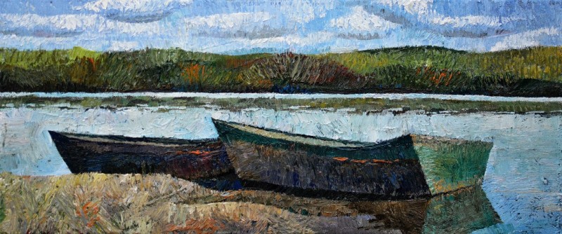 "Painting. Landscape. Pleinair. Pleinair moldova" by Daniela Nemțanu, oil on canvas