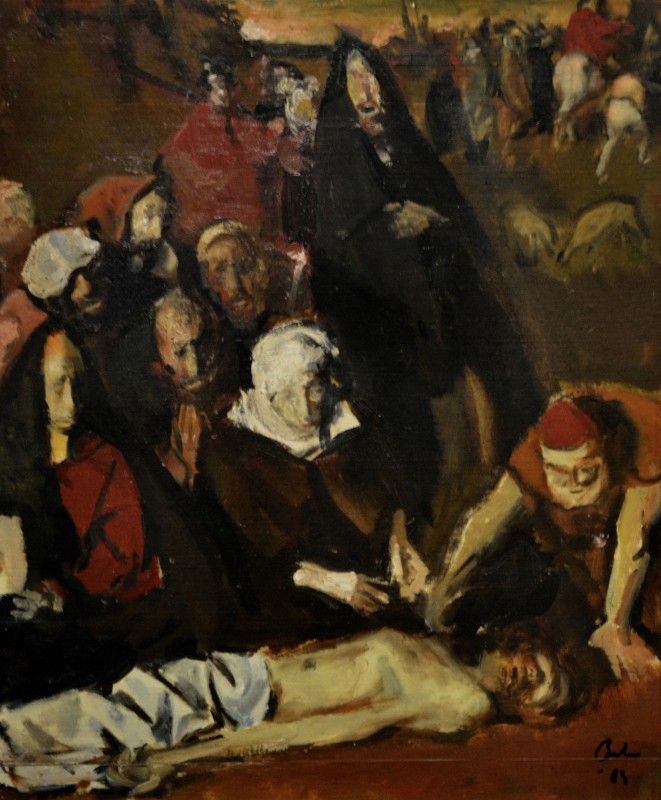 "Compoziție" by Corneliu Baba, creion pe hârtie