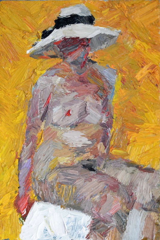 "Painting. Etude. Nude. Long term" by Vitalie Golban, 300x200mm, oil on canvas