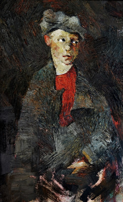 "Studiu. Semifigură" by Cristina Demian, 2016, 520x300mm, oil on canvas