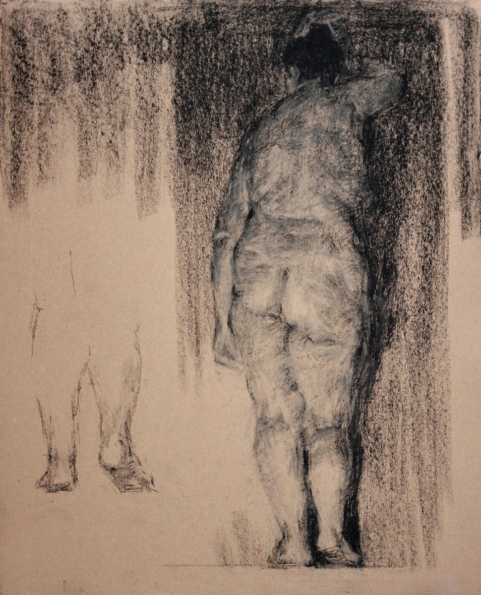 "Drawing. Nude" by Silviu Arap, 500x400mm, Russian sauce on paper