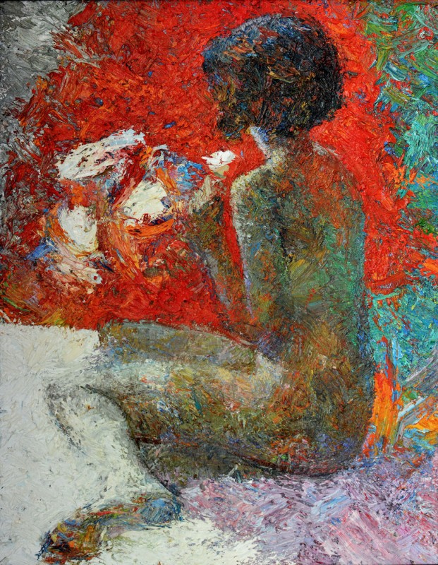 "Nud" by Victor Teslaru, 2014, 650x500mm, oil on canvas