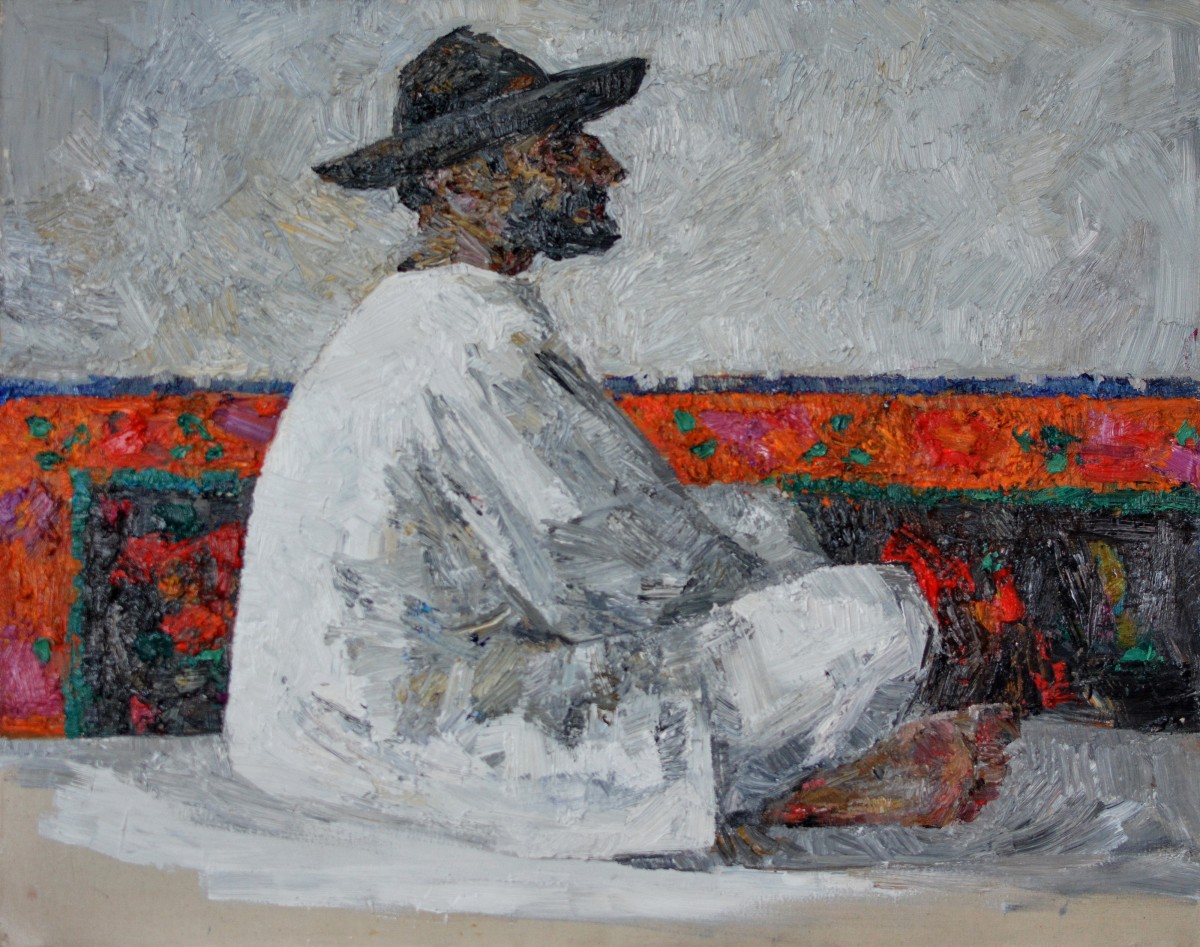 "Thematic figure" by Diana Rumeghea, 2022, 600x840mm, oil on canvas