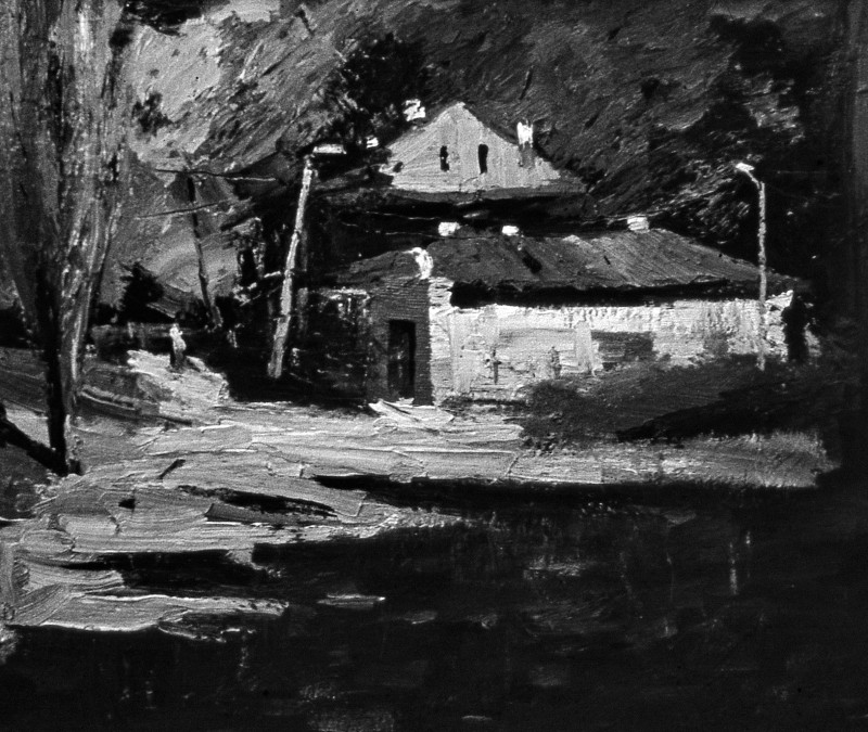 "Kiev. Podol" by Anatol Ghimpu, 1980, 400x500mm, ulei pe pânză