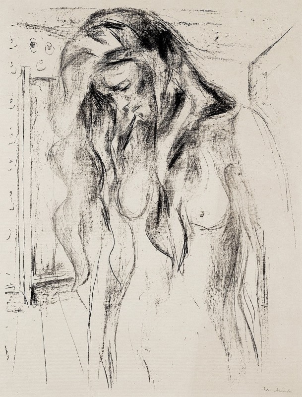 "Drawing. Nude" by Edvard Munch