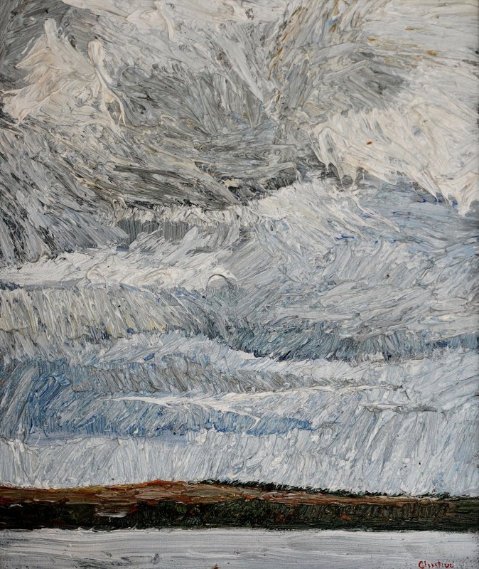"Practica de vară" by Alexandra Clapatiuc, 2009, 300x250mm, ulei pe pânză