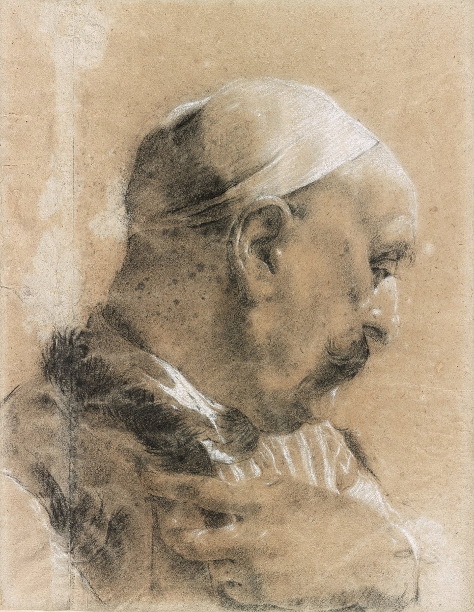 "Drawing. Portrait" by Giovanni Battista Piazzetta