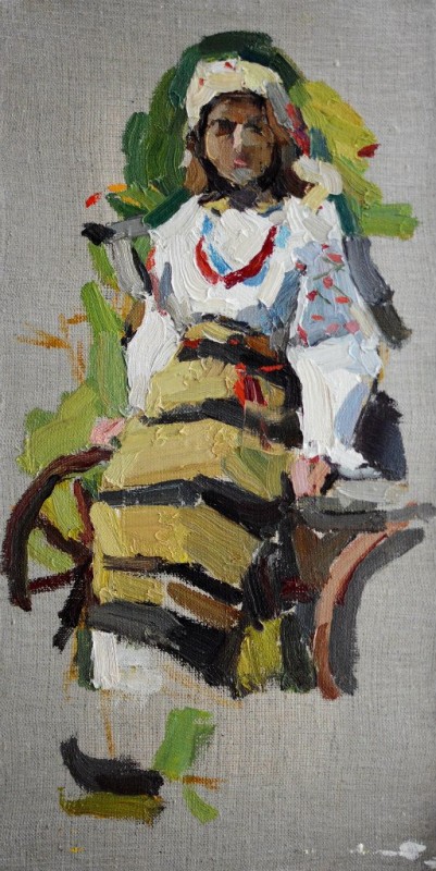 "Painting. Pleinair. Figure. Pleinair moldova" by Cătălin Graur, oil on canvas
