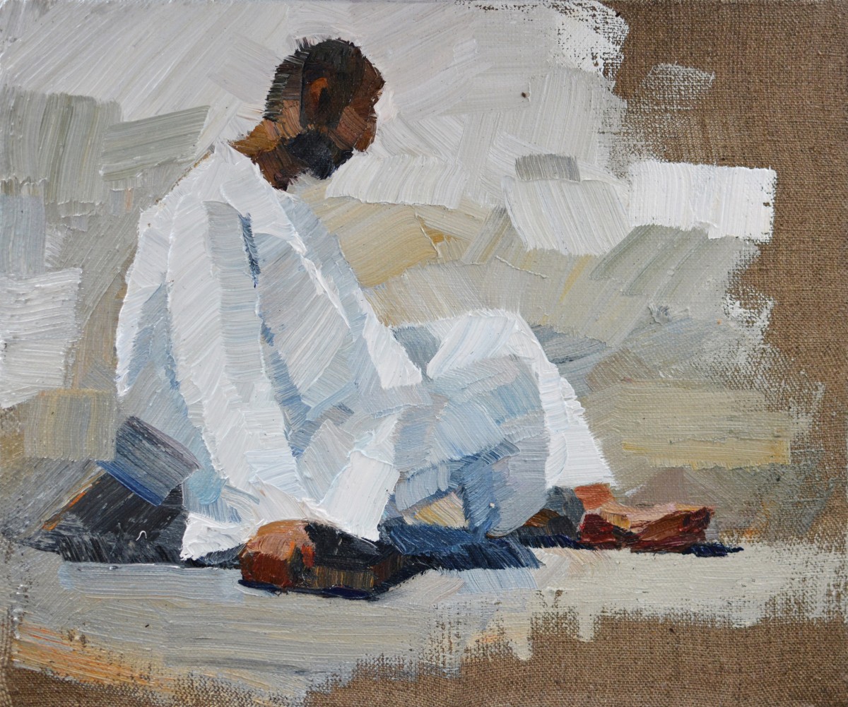 "Studiu" by Natalia Fostica, 2017, 250x300mm, ulei pe pânză