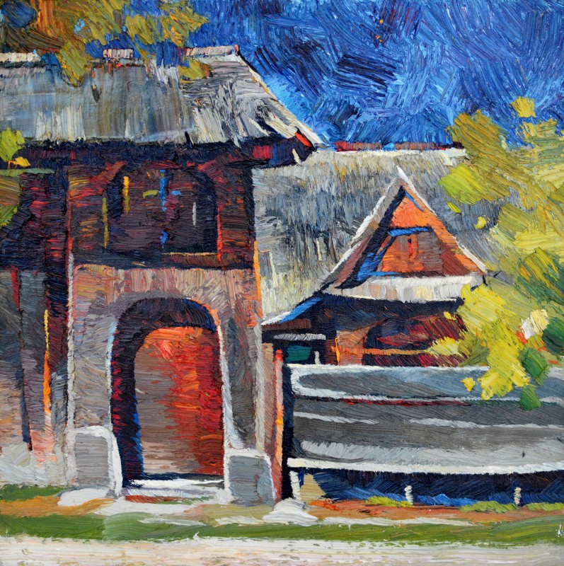 "Марамуреш" by Анатол Гимпу, 2005, 420x420mm, масло / холст
