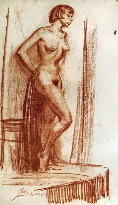 "Drawing. Nude" by Vladimir V. Lyubimov