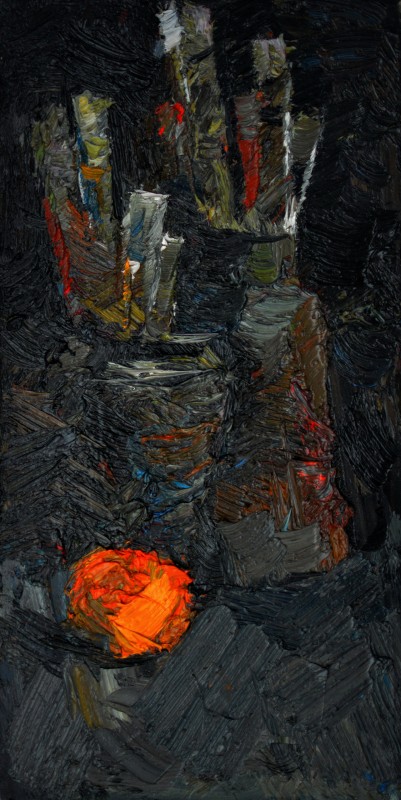 "Живопись. Этюд. Продолжительный" by Доина Мындреан, 400x200mm, масло / холст