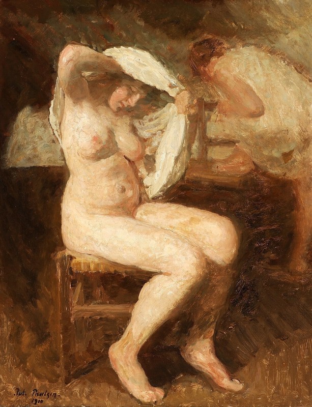 "Painting. Nude" by Julius Paulsen