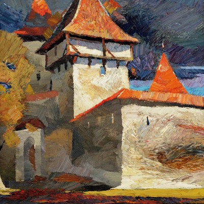 "Cincușor" by Anatol Ghimpu, 2011, 520x520mm, ulei pe pânză