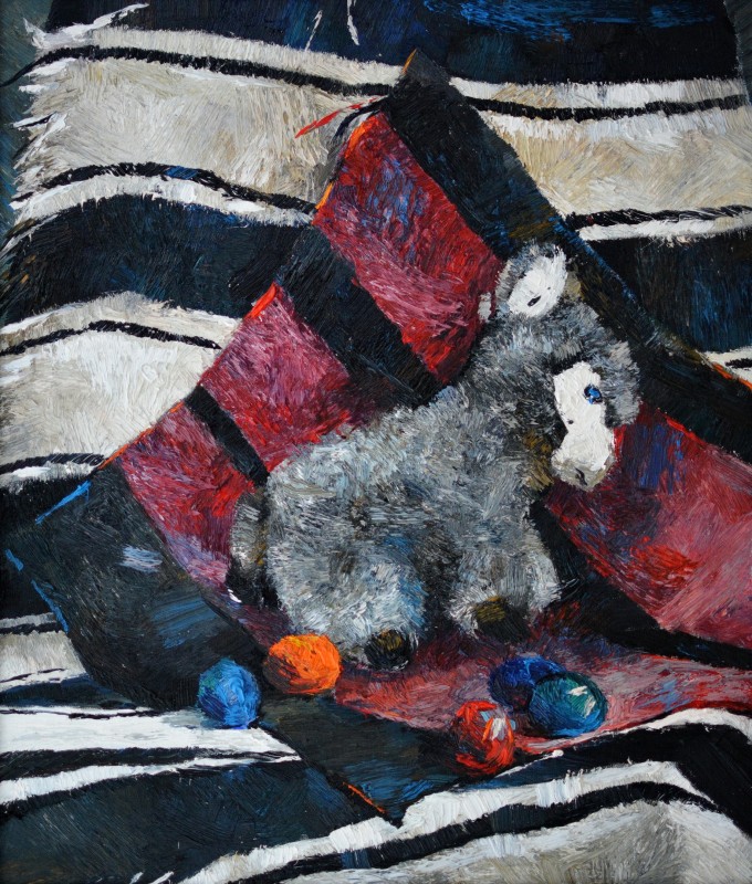 "Compoziție de Paști" by Cristina Dragoi, 2017, oil on canvas