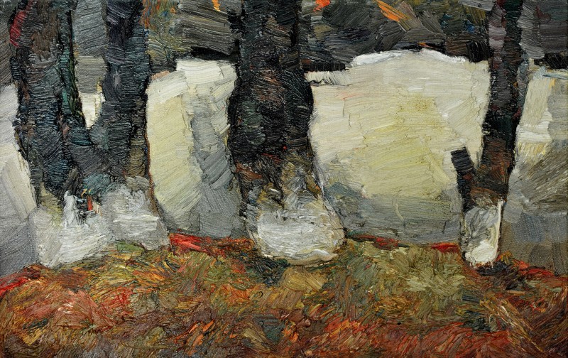 "Composition. Landscape" by Лина Аминов, 2003, 420x660mm, масло / холст