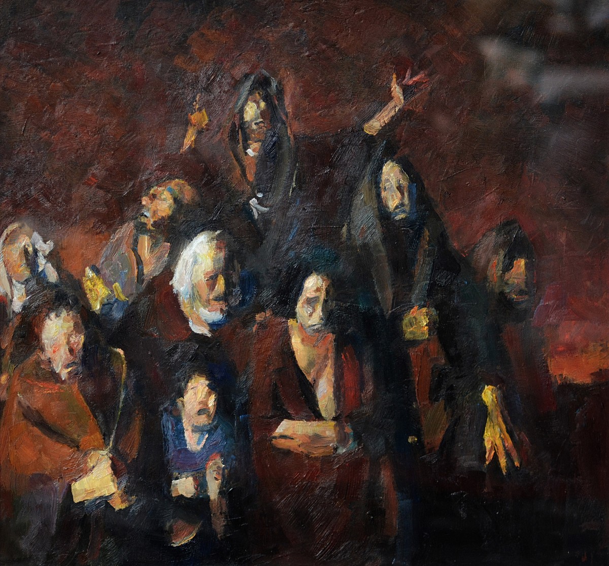 "Copie. Corneliu Baba" by Cezar Ciobanu, 2016, 400x400mm, Oil on paper