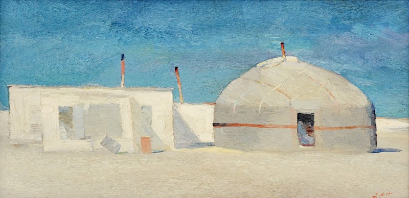 "Туркмения" by Анатол Гимпу, 2000, 420x840mm, масло / холст