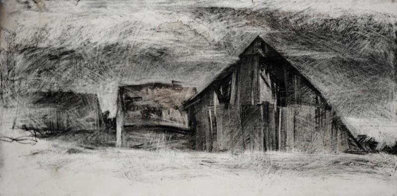 "Drawing. Landscape. Pleinair. Pleinair romania" by Natalia Fostica, oil on canvas