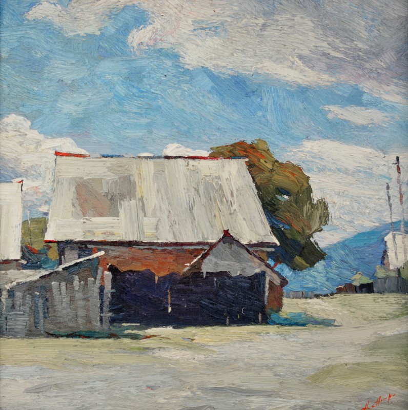 "Etude. Humor" by Anatol Ghimpu, 1999, 520x520mm, oil on canvas
