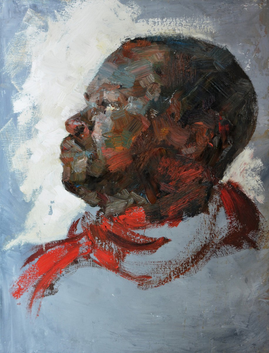 "Painting. Etude. Portrait. Long term" by Maxim Romaniuc, 420x320mm, oil on canvas