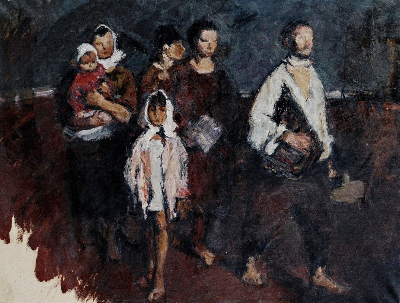 "Copie. Corneliu Baba" by Victor Teslaru, 2014, 300x400mm, Oil on paper