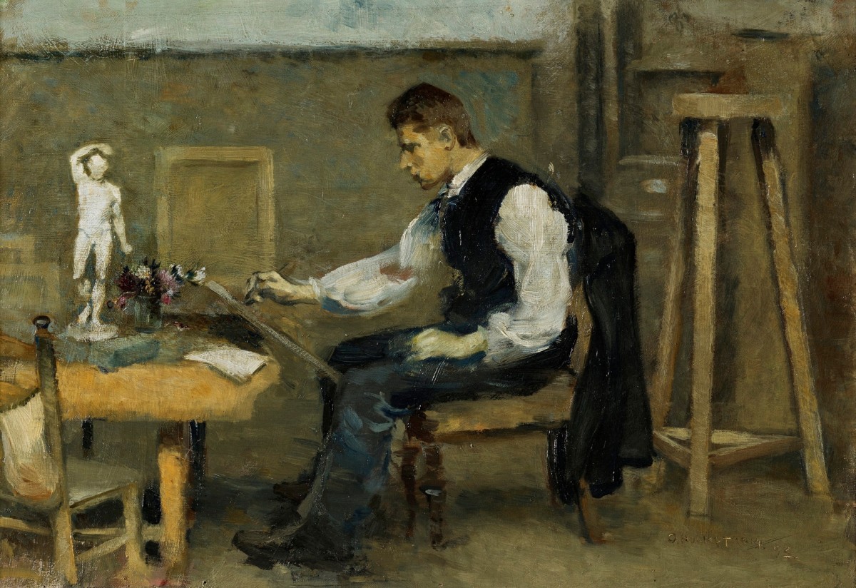 "Compoziție. Figură / semifigură" by Otto Holmström