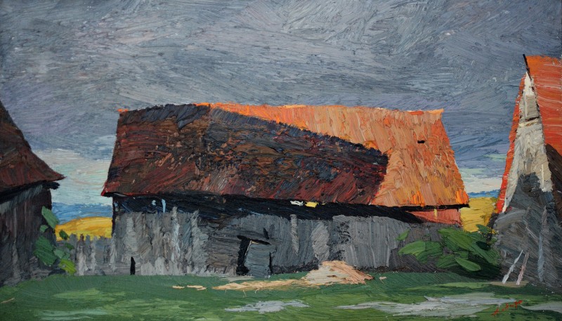 "Живопись. Пленэр. Пленэр в Румынии" by Анатол Гимпу, 300x520mm, масло / холст
