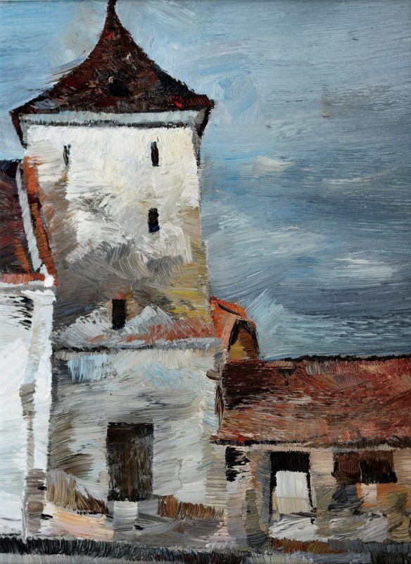"Motiv. Agnita" by Dumitru Josanu, 2012, 400x300mm, ulei pe pânză