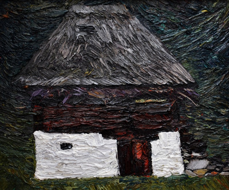 "Căsuță. Sibiu. ASTRA" by Vlada Cibuc, 2015, 250x300mm, ulei pe pânză