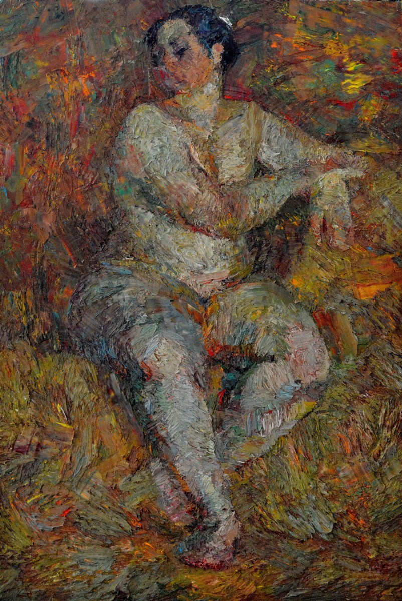 "Nud" by Виcтор Теслару, 2014, 1000x680mm, масло / холст