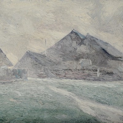 "State. Moldovița" by Анатол Гимпу, 1999, 450x550mm, масло / холст