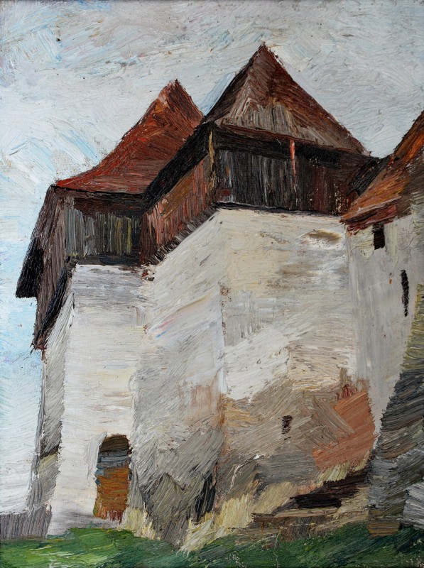 "Motiv. Viscri" by Ион Визновиcи, 2008, 400x300mm, масло / холст