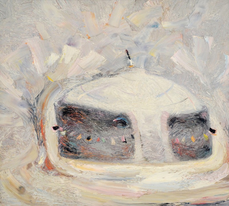 "Turkmenia. Iurta" by Anatol Ghimpu, 2000, 600x680mm, ulei pe pânză