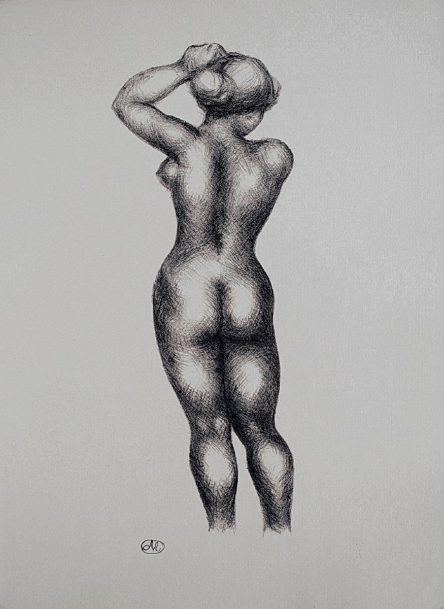 "Drawing. Nude" by Aristide Maillol