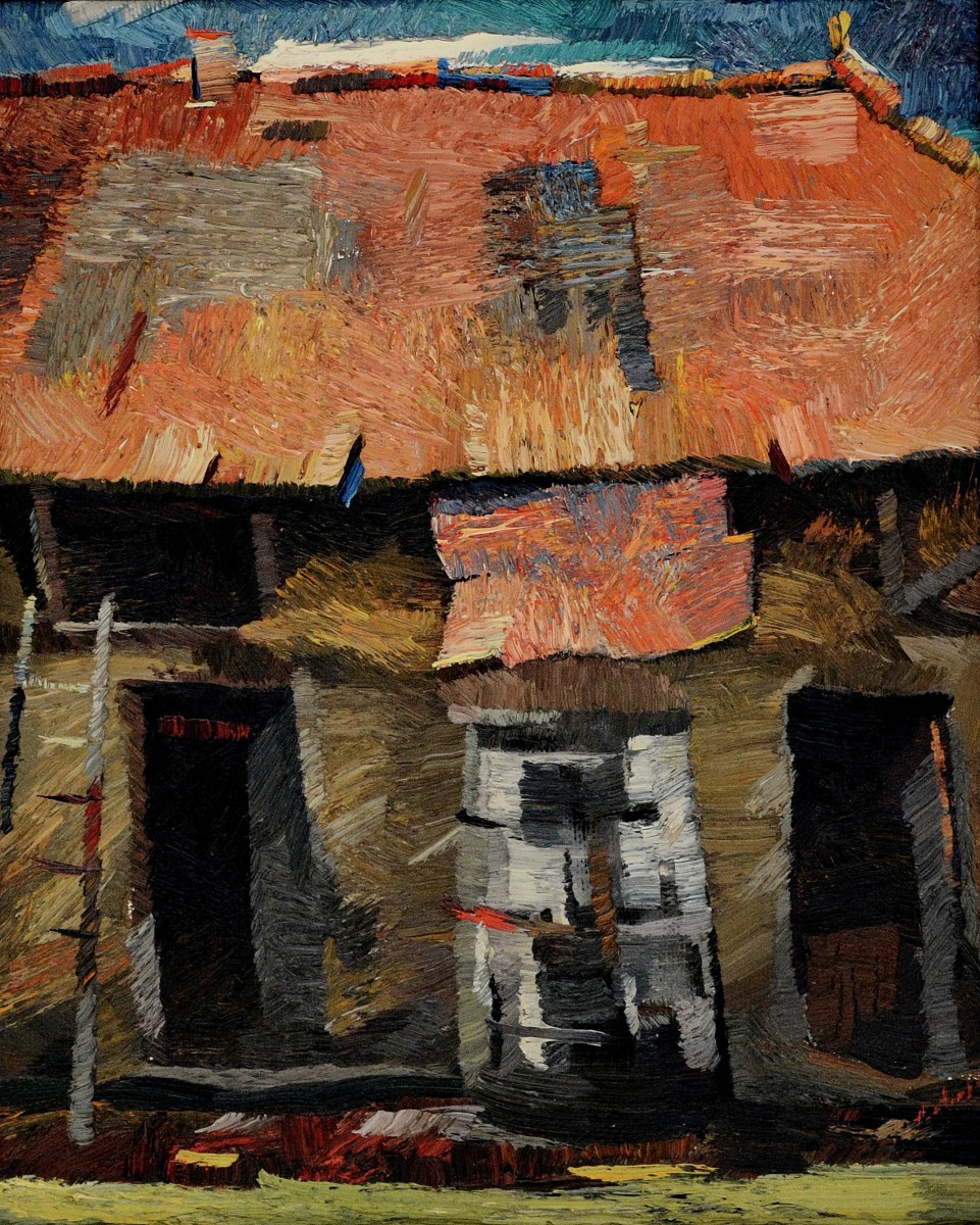 "Etude. Moldovița" by Anatol Ghimpu, 2002, 520x420mm, oil on canvas