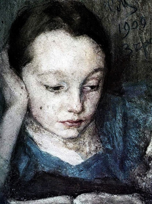 "Pictură. Figură / semifigură" by Sergey Vasilyevich Malyutin