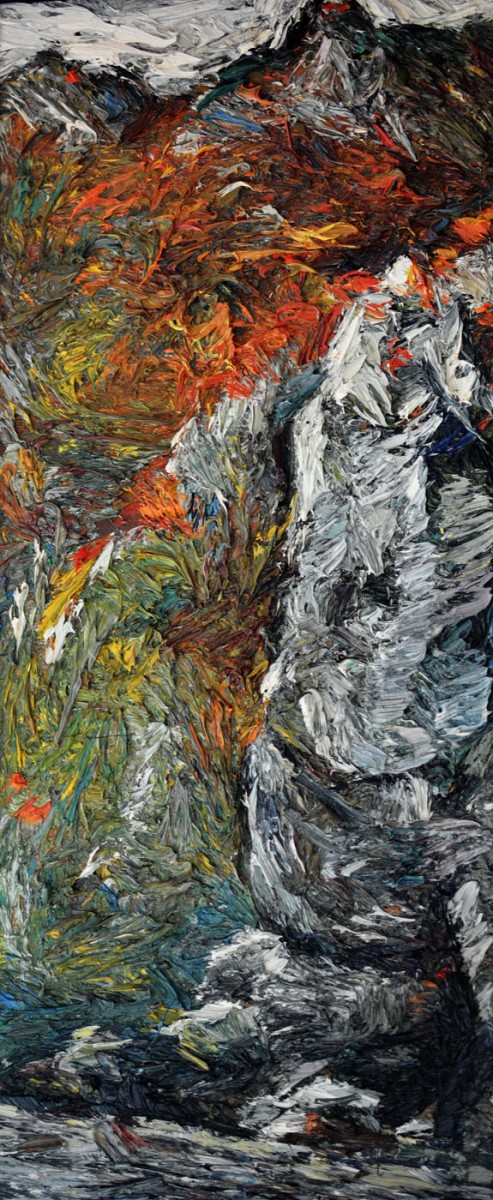"Motiv. Stînci" by Vlada Cibuc, 2016, 600x300mm, oil on canvas