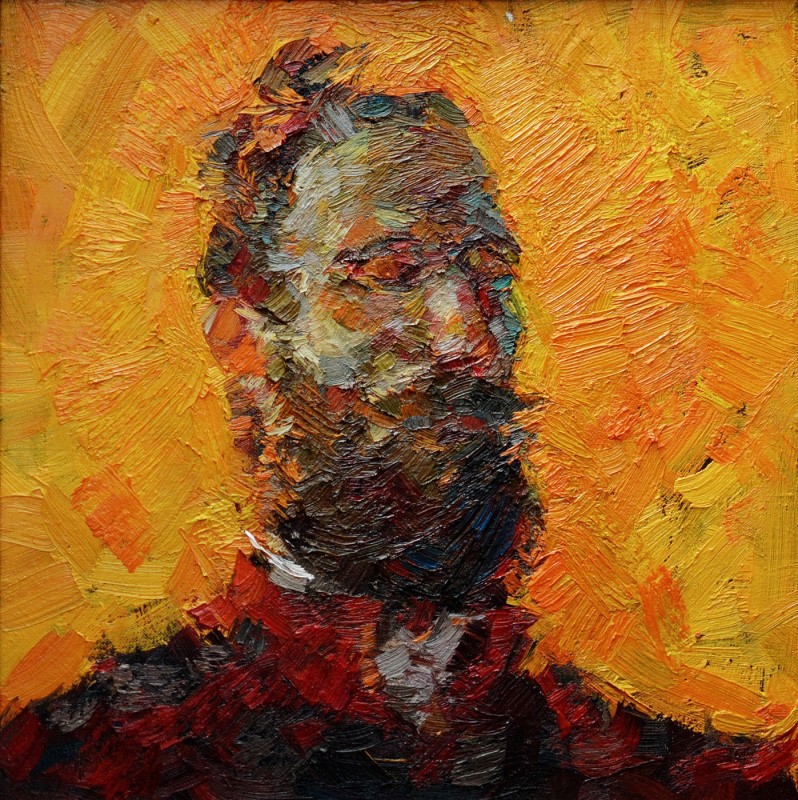 "Portret" by Даниела Немцану, 2017, 420x420mm, масло / холст