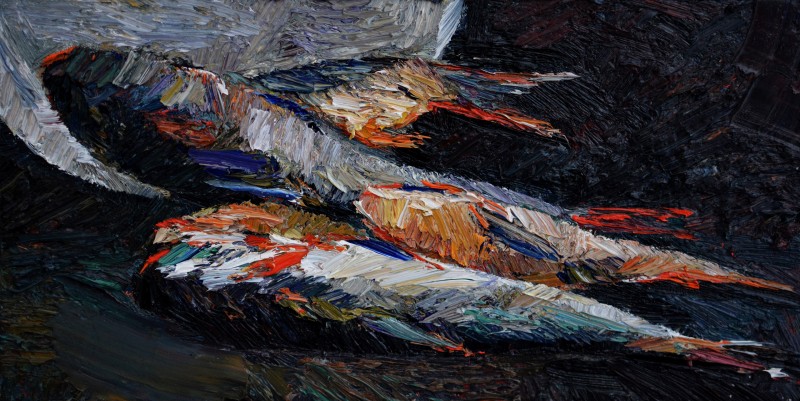 "Painting. Etude. Long term" by Vlada Cibuc, 200x400mm, oil on canvas
