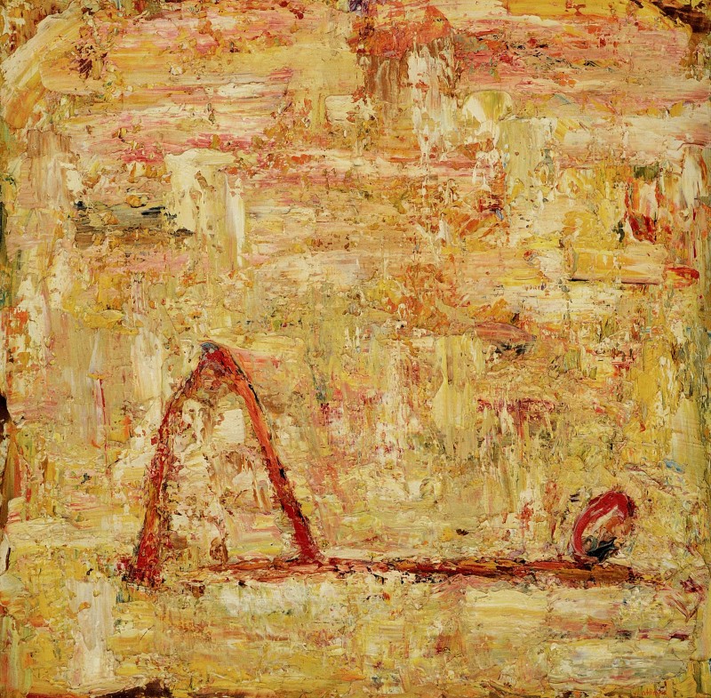 "Portrait" by Anatol Ghimpu, 1991, 650x650mm, oil on canvas