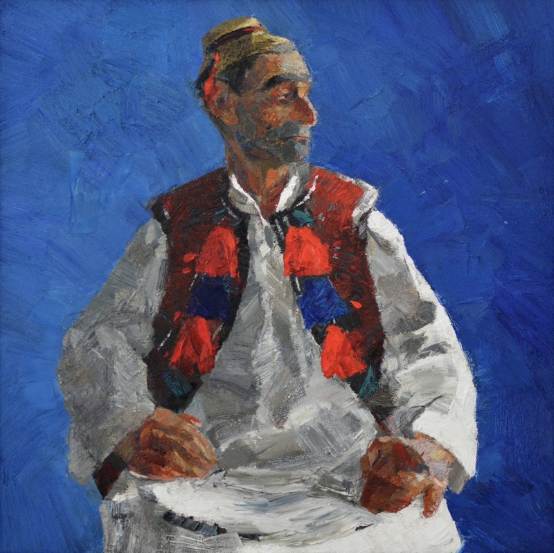"Painting. Figure" by Eduard Leahu, 680x680mm, oil on canvas
