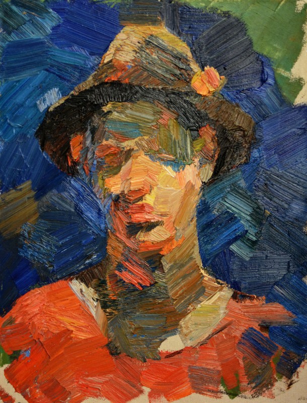 "Studiu. Portret" by Cезар Cёбану, 2016, 420x320mm, масло / холст
