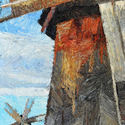 "Moară. Sibiu ASTRA" by Александра Cлапатиуc, 2012, 400x200mm, масло / холст