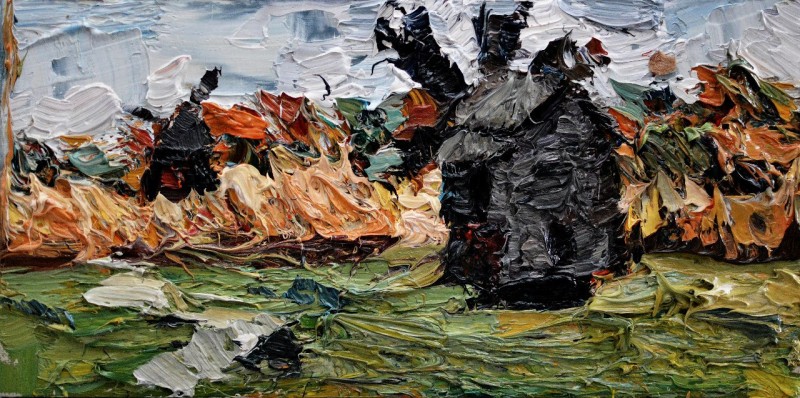 "Studiu. Moară" by Ioan Postică, 2015, ulei pe pânză