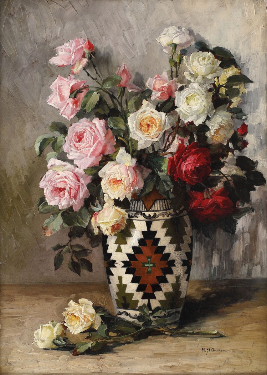 "Painting. Flowers" by Elena Muller-Stăncescu