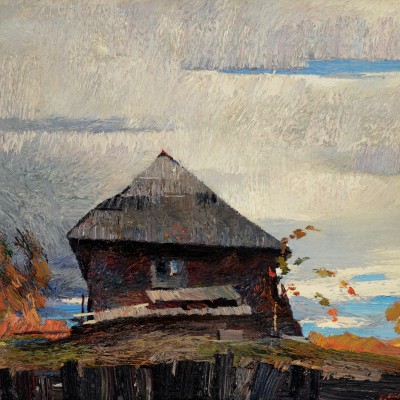 "Maramureș" by Anatol Ghimpu, 2000, 620x680mm, ulei pe pânză
